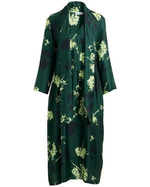 ROSSO35 Midi Dress Silk - Green