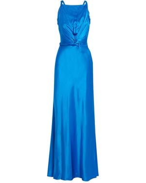 ROKSANDA Likai Twisted Silk-satin Gown - Blue