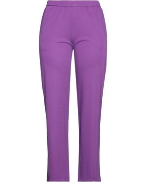 RUE DU BAC Trousers Viscose, Polyamide, Elastane - Purple