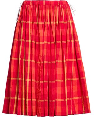 Apuntob Midi Skirt Cotton, Elastane - Red