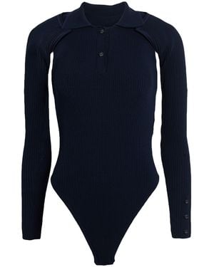 Jacquemus Bodysuit Viscose, Linen, Polyamide - Blue