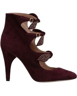 Chloé Burgundy Ankle Boots Soft Leather - Brown