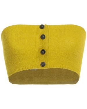 SOLOTRE Top Merino Wool, Polyamide, Cashmere, Elastane - Yellow