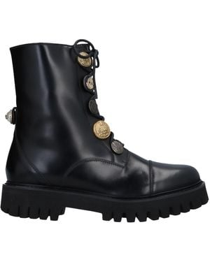 Dolce & Gabbana Biker Boots With Decorative Buttons - Black