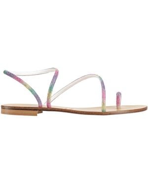 Divine Follie Thong Sandal Textile Fibers - White