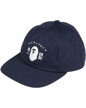 A Bathing Ape Hat Polyester, Cotton - Blue
