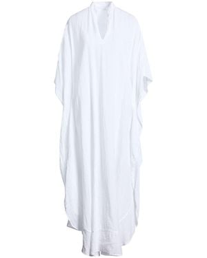 120% Lino Maxi Dress Linen - White