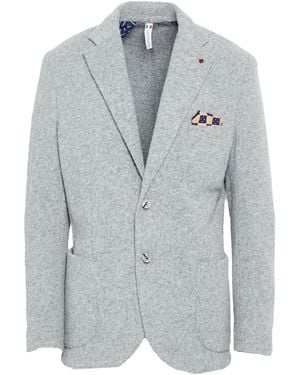FALKO ROSSO® Blazer Wool, Polyacrylic, Polyester - Blue