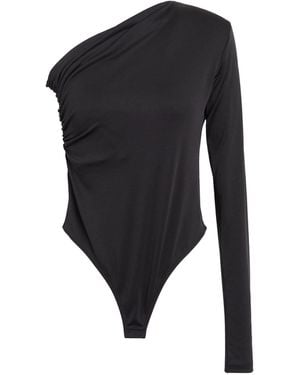 8 by YOOX Stretch Bodysuit Bodysuit Recycled Polyester, Elastane - Black