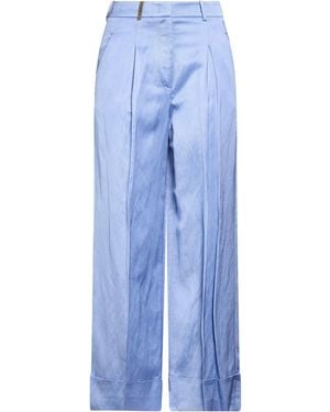 Peserico Pants Viscose, Linen, Cotton - Blue
