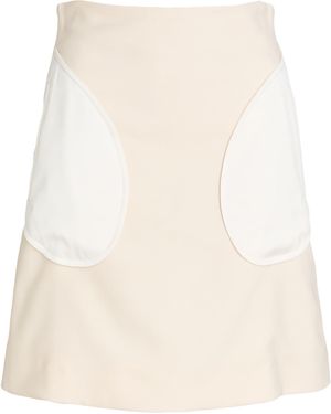 Burberry Mini Skirt Wool, Silk - Natural