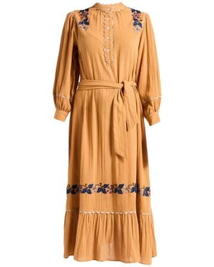 Antik Batik Midi Dress Cotton - Natural