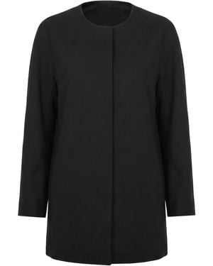 La Fille Des Fleurs Overcoat & Trench Coat Cotton, Polyester, Elastane - Black