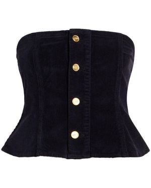 Ganni Top Organic Cotton, Elastane - Blue