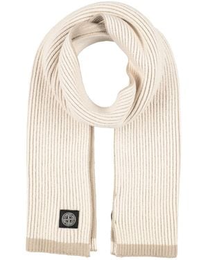 Stone Island Scarf Virgin Wool, Cotton, Polyamide, Elastane - Natural