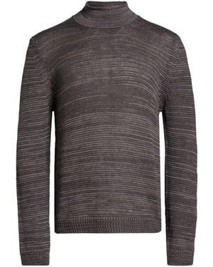 Fabrizio Del Carlo Charcoal Turtleneck Merino Wool - Grey