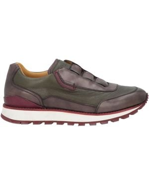 Testoni Khaki Sneakers Lambskin - Brown