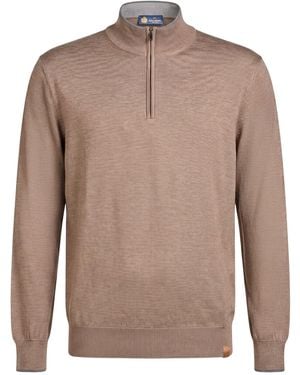 Paul & Shark Taupe Sweater Virgin Wool, Silk - Brown