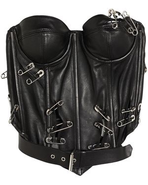 Moschino Top Leather - Black