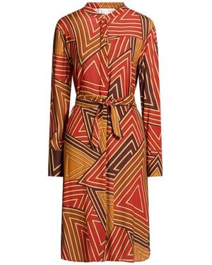 SKILLS & GENES Midi Dress Viscose - Red