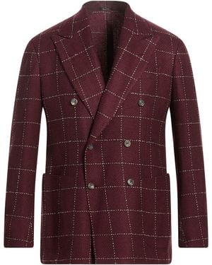 Sartorio Napoli Burgundy Blazer Cashmere - Purple