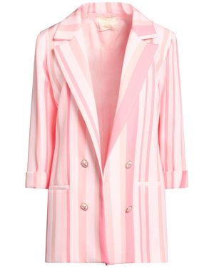 Yes-Zee Coral Blazer Polyester, Elastane - Pink