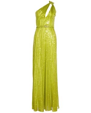 Elie Saab Maxi Dress Silk, Polyester, Rayon, Nylon - Green