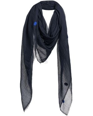 Faliero Sarti Scarf Modal, Silk, Wool - Blue