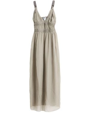Alberta Ferretti Maxi Dress Silk - White