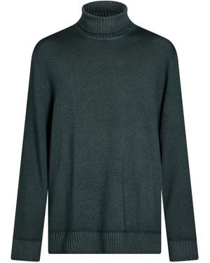 Drumohr Charcoal Turtleneck Merino Wool - Green