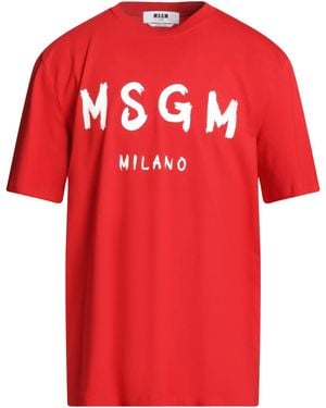 MSGM T-Shirt Cotton - Red
