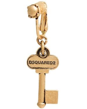 DSquared² Single Earring Tin Alloy, Brass - White