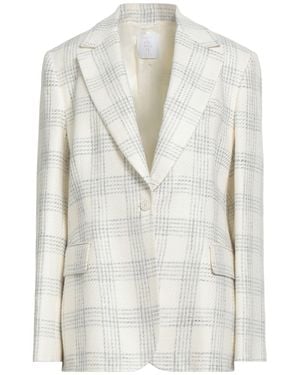 Eleventy Blazer Silk, Linen, Cotton, Polyamide - White