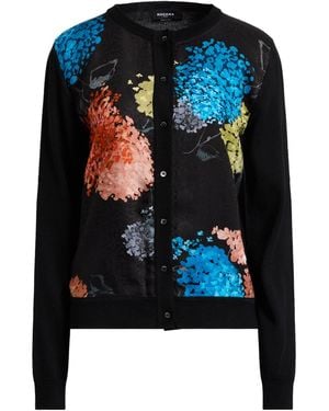 Rochas Cardigan Merino Wool, Cashmere, Ecovero Viscose, Viscose - Blue