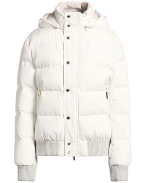 Moorer Puffer Polyester - White