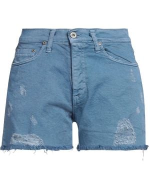 Please Denim Shorts Cotton, Elastane - Blue
