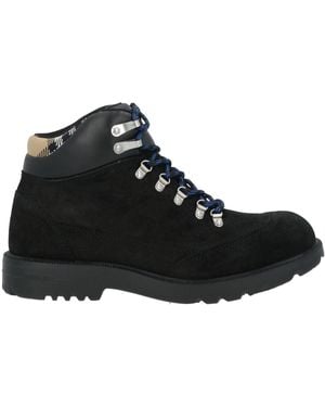Burberry Ankle Boots Leather, Textile Fibers - Black