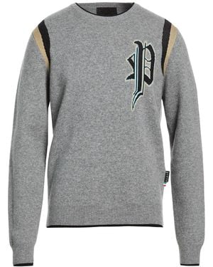 Philipp Plein Sweater Wool, Cotton - Gray