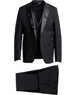 Brian Dales Suit Polyester, Wool, Elastane - Black