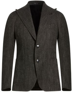 Tagliatore Blazer Virgin Wool, Silk, Cotton, Polyacrylic - Black