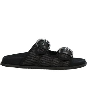 Weekend by Maxmara Sandals Textile Fibers, Leather - Black
