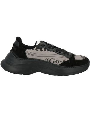 John Galliano Trainers Leather, Textile Fibres - Black