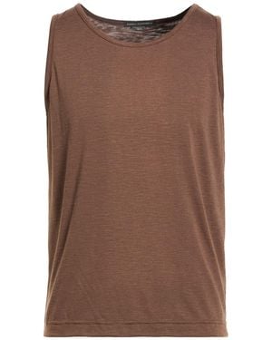 Daniele Alessandrini Tank Top Polyester, Viscose, Elastane - Brown