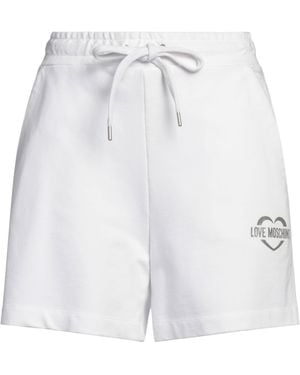 Love Moschino Shorts & Bermuda Shorts Cotton, Elastane - White