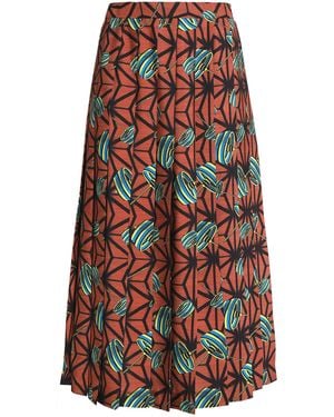 Stella Jean Midi Skirt Polyester - Red