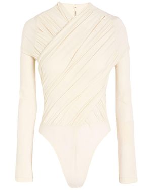 Petar Petrov Ivory Bodysuit Viscose, Elastane - White