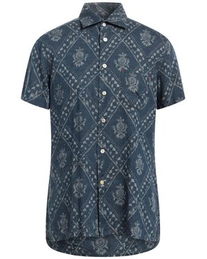 Kiton Slate Shirt Linen - Blue