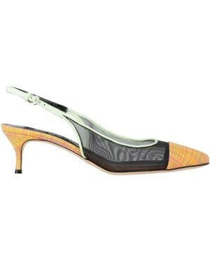 Sergio Rossi Pumps Leather, Textile Fibers - Metallic