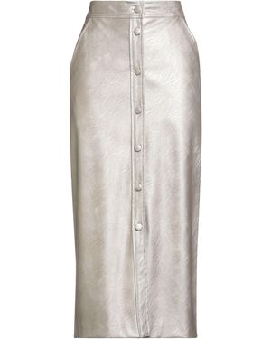 Shirtaporter Midi Skirt Polyurethane, Viscose - White