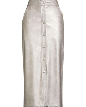 Shirtaporter Midi Skirt Polyurethane, Viscose - White